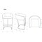 Manhattan Comfort Louvre Counter Stool in Cream and Titanium Gold (Set of 3) 3-CS009-CR - alternate 5
